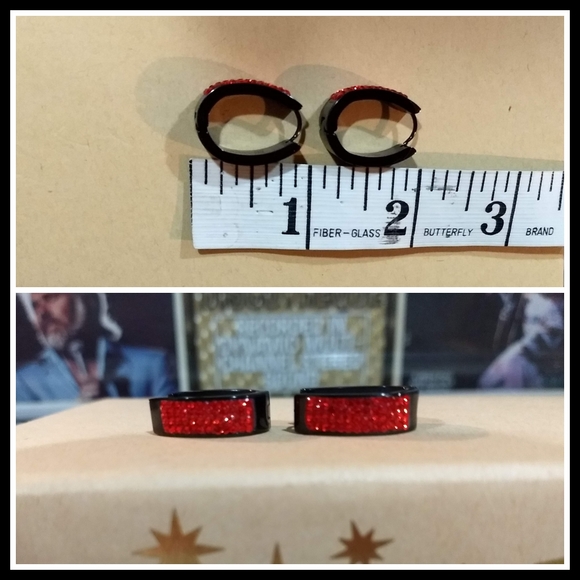 NIP Gorgeous, Unique Sunset Orange Hoop Ea… - Picture 2 of 4